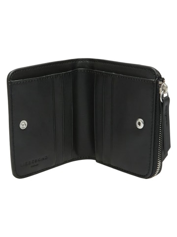 Liebeskind Berlin Leder-Geldbörse "Tina" in Schwarz - (B)11 x (H)9 x (T)2 cm