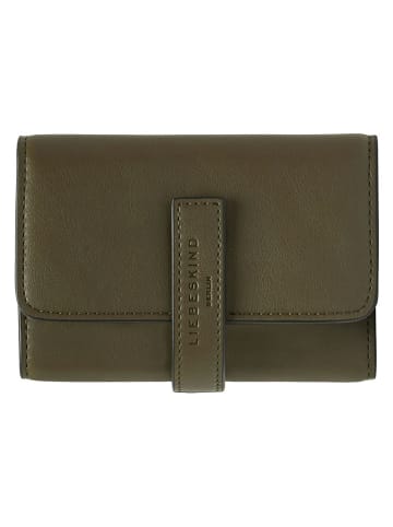 Liebeskind Berlin Skórzany portfel "Kate" w kolorze khaki - 13 x 10 x 4 cm
