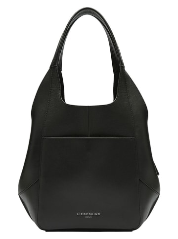 Liebeskind Berlin Leder-Schultertasche in Schwarz - (B)23 x (H)28 x (T)14 cm
