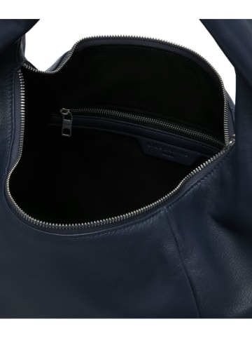 Liebeskind Berlin Skórzany shopper bag w kolorze granatowym - 45 x 27 x 13 cm