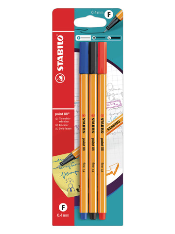 STABILO Fineliner "STABILO point 88" - 3 Stück
