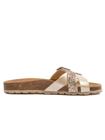 billowy Pantoletten in Gold