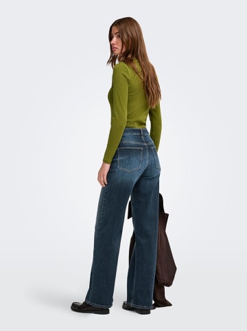 ONLY Spijkerbroek - wide leg - donkerblauw