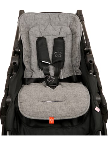 Kaiser Naturfellprodukte Sommer-Kinderwagenauflage "Crown" in Anthrazit - (L)70 x (B)38 cm