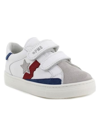 Primigi Skórzane sneakersy w kolorze biało-szarym