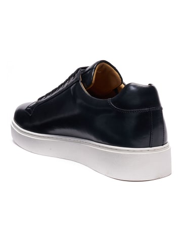 British Passport Leder-Sneakers in Schwarz