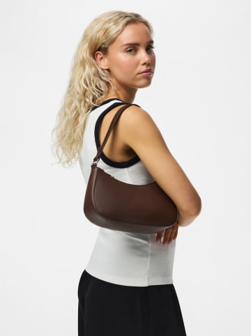Pieces Schultertasche "Luana" in Braun - (B)25 x (H)13 x (T)6,5 cm