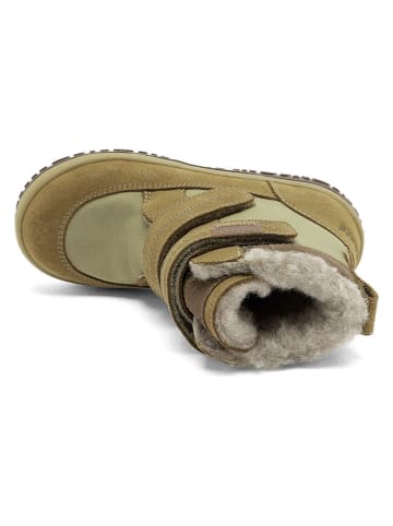 bisgaard Leder-Boots in Khaki