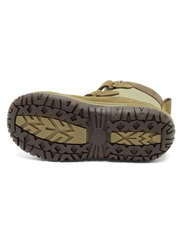 bisgaard Skórzane botki w kolorze khaki