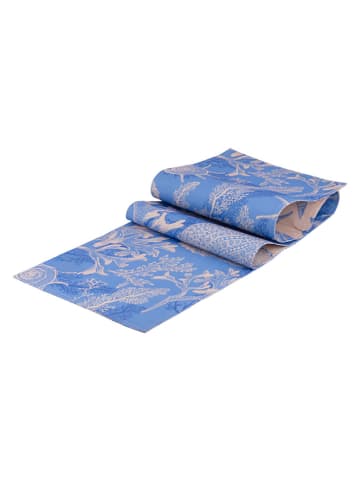 Villa d´Este Tafelloper ''Nautical Chic'' beige/blauw - (L)178 x (B)33 cm
