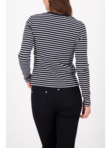 monari Longsleeve in Schwarz/ Weiß