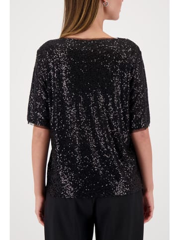monari Paillettenshirt zwart
