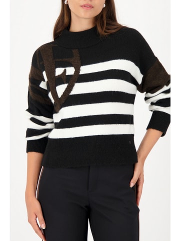 monari Pullover in Schwarz/ Weiß