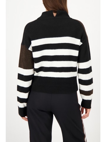 monari Pullover in Schwarz/ Weiß
