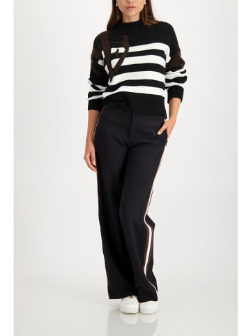 monari Pullover in Schwarz/ Weiß