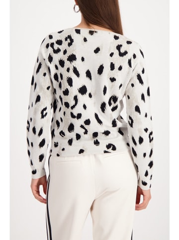 monari Pullover in Weiß/ Schwarz