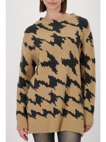 monari Pullover in Hellbraun/ Schwarz