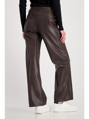 monari Kunstlederhose in Dunkelbraun