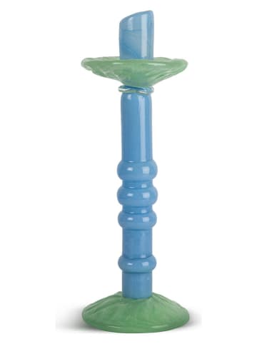 Byon Świecznik w kolorze błękitno-zielonym - wys. 32 x Ø 12 cm