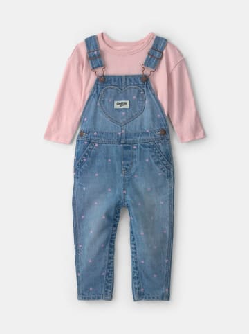 OshKosh 2-delige outfit lichtroze/blauw