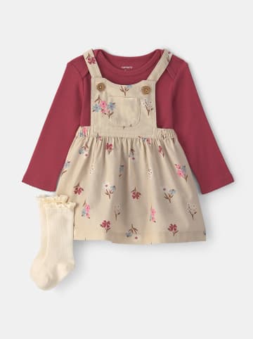 carter's 3tlg. Outfit in Rot/ Creme