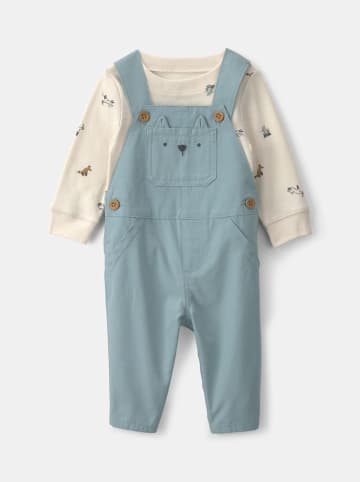 carter's 2tlg. Outfit in Hellblau/ Creme