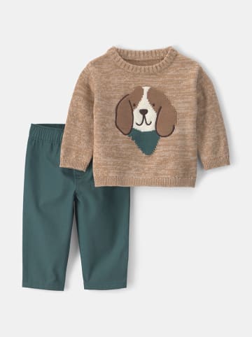 carter's 2tlg. Outfit in Braun/ Grün