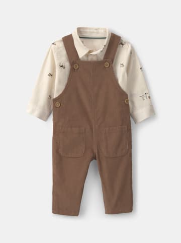 carter's 2-delige outfit bruin/crème
