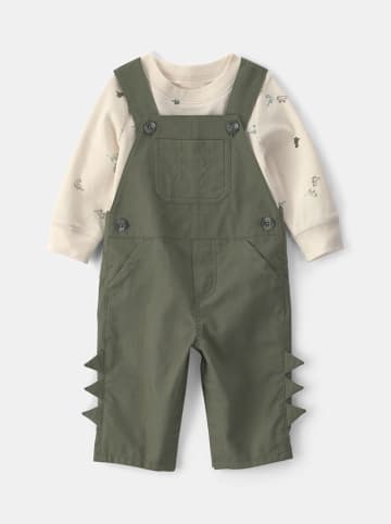carter's 2tlg. Outfit in Khaki/ Creme