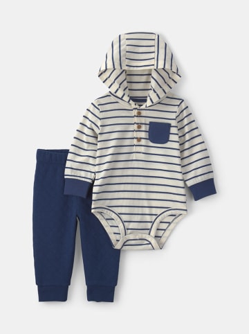 carter's 2-delige outfit donkerblauw/crème
