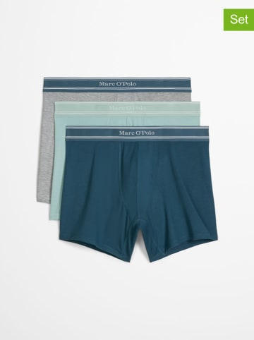 Marc O´Polo Bodywear Bokserki (3 pary) w kolorze niebiesko-turkusowo-szarym