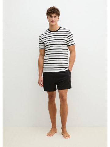 Marc O´Polo Bodywear Pyjama in Weiß/ Schwarz