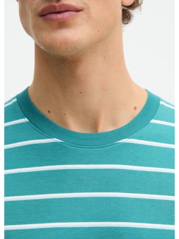 Marc O´Polo Bodywear Koszulka piżamowa w kolorze turkusowo-białym
