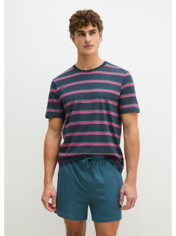 Marc O´Polo Bodywear Pyjama-Oberteil in Blau/ Pink
