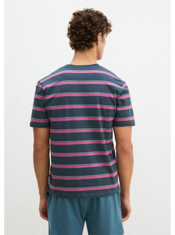 Marc O´Polo Bodywear Pyjama-Oberteil in Blau/ Pink