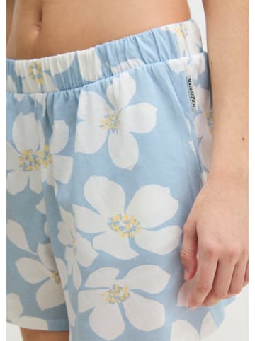 Marc O´Polo Bodywear Pyjamashorts lichtblauw/wit