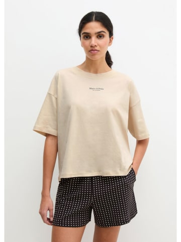 Marc O´Polo Bodywear Pyjama in Sand/ Schwarz