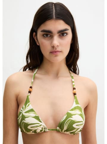 Marc O´Polo Bodywear Bikini-Oberteil in Grün/ Weiß