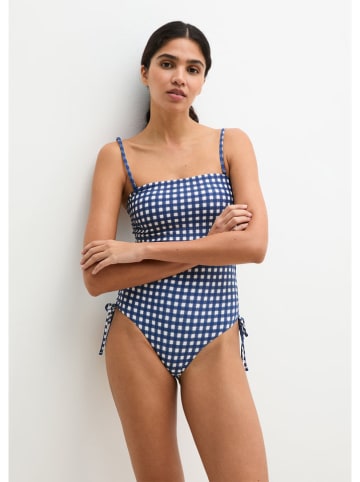 Marc O´Polo Bodywear Badeanzug in Dunkelblau/ Weiß