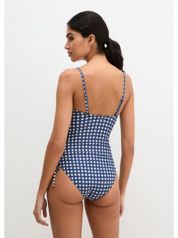 Marc O´Polo Bodywear Badeanzug in Dunkelblau/ Weiß