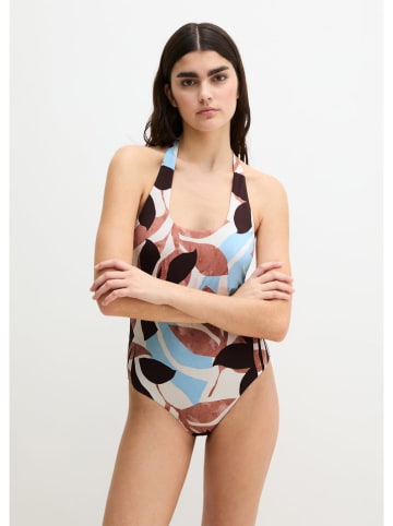 Marc O´Polo Bodywear Badeanzug in Braun/ Hellblau/ Creme