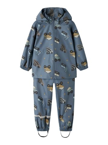 name it 2-delige regenoutfit "Rain" blauw