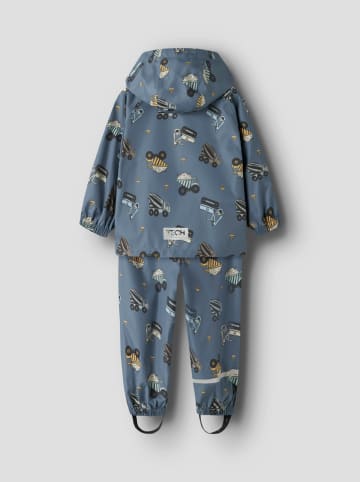 name it 2-delige regenoutfit "Rain" blauw