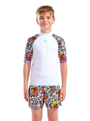 Arena Badeshirt in Weiß/ Bunt