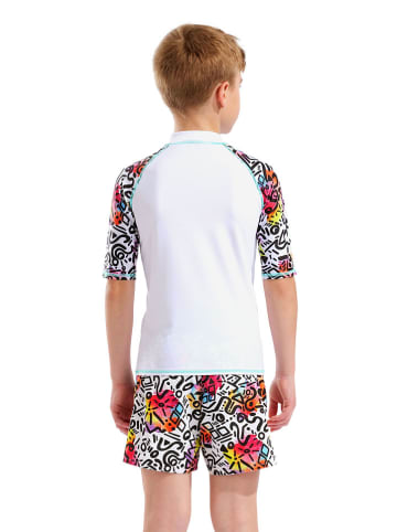 Arena Badeshirt in Weiß/ Bunt