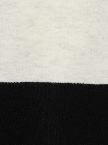 JDY Pullover "Elanora" in Grau/ Schwarz/ Creme