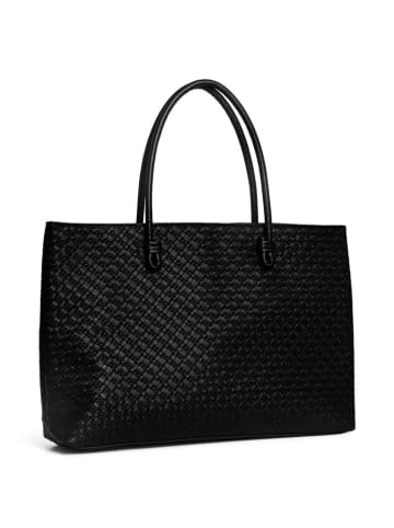 Pieces Shopper "Annika" in Schwarz - (B)45 x (H)30 x (T)9 cm