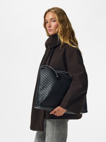 Pieces Shopper "Annika" zwart - (B)45 x (H)30 x (D)9 cm
