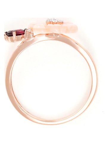 LE DIAMANTAIRE Roségold-Ring "Shanelle" mit Diamanten und Edelsteinen