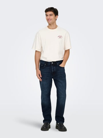 ONLY & SONS Spijkerbroek - straight fit - donkerblauw
